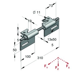 Morsetto per Trave Tipo D III Verticale (Conf 5pz)
