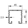 Binario 45/45/2 L=6.3 RAL fsv