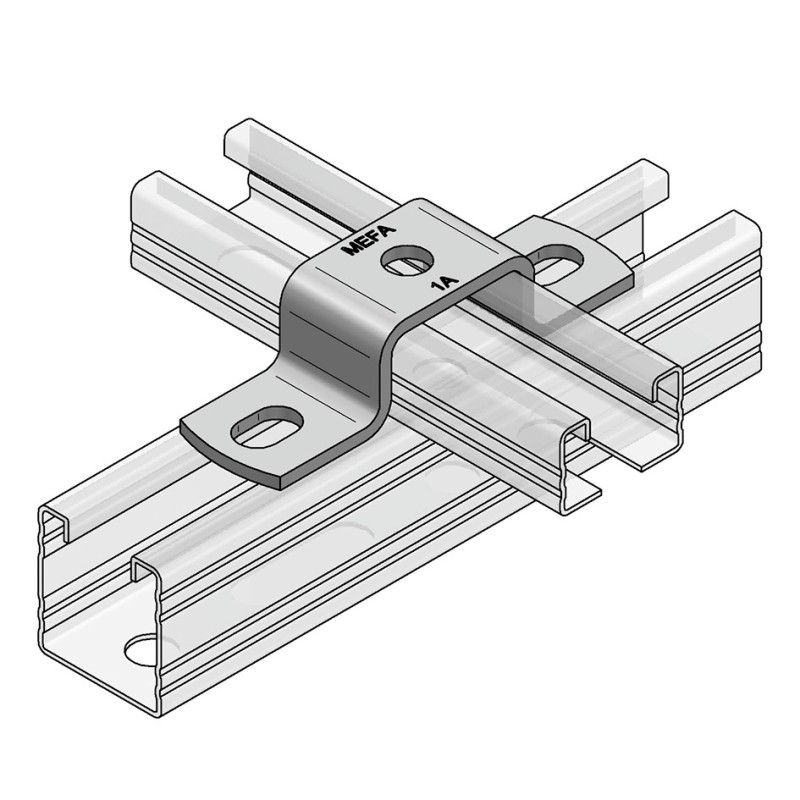Piastra ad U per Binari 45x26 (Conf 25pz)
