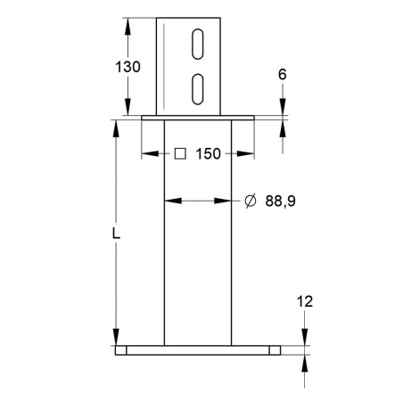 Elemento di Sostegno XL100 L=500mm Regolabile