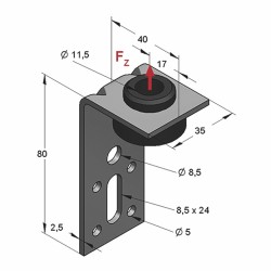 Supporto per Canali SD-LL 80mm (Conf 50pz)