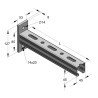 Mensola Profilo-C 45/45/2 L=210mm gvz (1 pz)