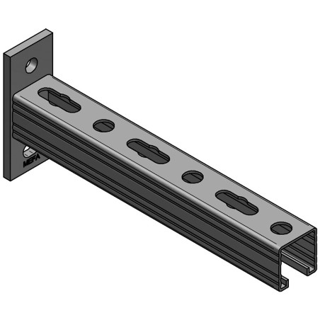 Mensola Profilo-C 45/45/2.5 SP Verticale L=630mm (Conf 5pz)