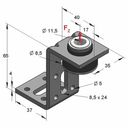 Supporto per Canali SD-ZSN 65mm (Conf 50pz)