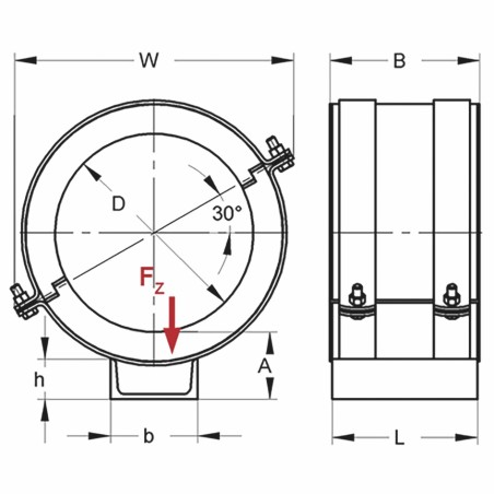 Supporto per Canali SD-LLN 255mm (Conf 50pz)