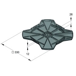 Base Inclinata Big Foot 330 2,5°