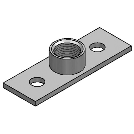 Piastra Filettata Tipo V 120x40x5 1/2" ZnNi (Conf 50pz)