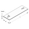 Striscia PA6 100/5 2 Fori L.250mm