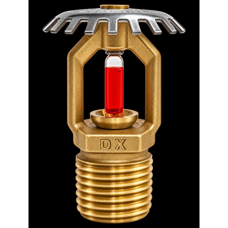 DX Sprinkler K80 1/2" Upright S.R. 68°C Brass CE