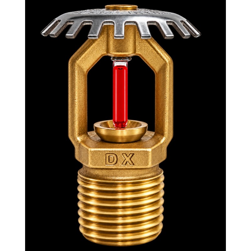 DX Sprinkler K80 1/2" Upright Q.R. 68°C Brass CE