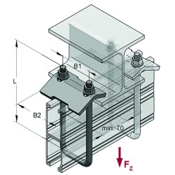 Set Morsetto M10 Inox A4 per Binari 90