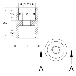 Adattatore di Filetto M8-1/2" (Conf 50pz)