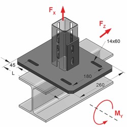 Piastra per Travi CENTUM XL80 Tipo 3 Longitudinale