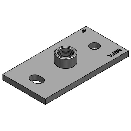 Piastra Filettata Tipo III 137x70x8 1/2" ZnNi