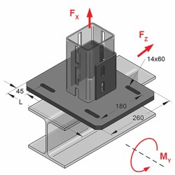 Piastra per Travi CENTUM XL120 Tipo 2 Longitudinale