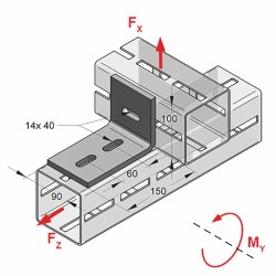 Angolare CENTUM 3 Fori XL100 Trasversale