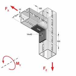 Angolare CENTUM 2 Fori XL80