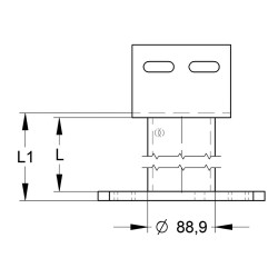 Elemento di Sostegno XL100 L=500mm Fisso