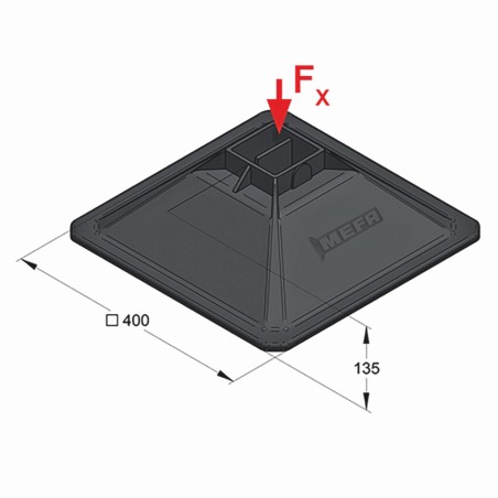 Elemento di Sostegno XL100 L=300mm Fisso