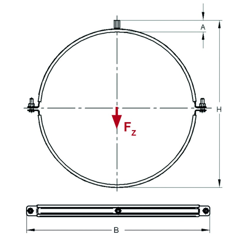 Collare Ventus M8/M10 DN630 639mm (Conf 10pz)