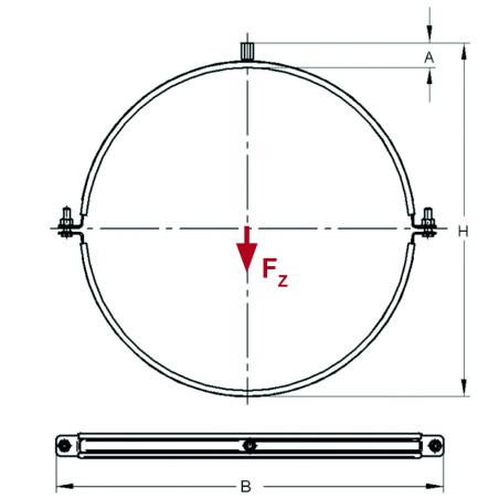 Collare Ventus M8/M10 DN630 639mm (Conf 10pz)