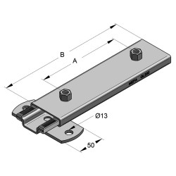 Slitta GL-200 con Piastra 2x1/2" ZnNi