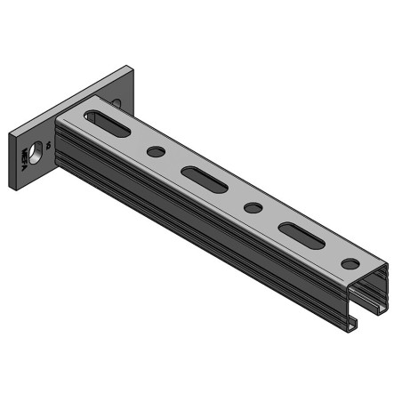 Mensola Profilo-C 45/45/2 P/Orizz.L=420mm gvz (Conf 10pz)