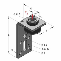Supporto per Canali SD-LSN 80mm (Conf 50pz)