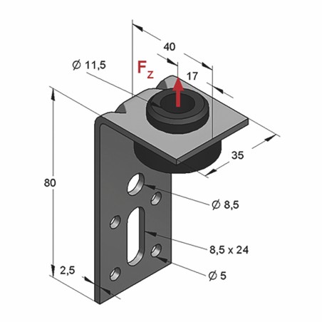 Supporto per Canali SD-ZL 65mm (Conf 50pz)