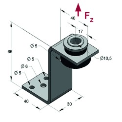 Supporto Fonoassorbente ZLN 66mm Inox A2