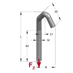 Gancio Filettato M8x130 (Conf 50pz)