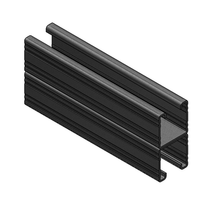 Binario Doppio 45/90/2 6mt Inox A4