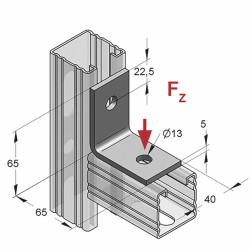 Angolare per Binari 40/5 2-Fori fvz (Conf 50pz)