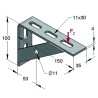 Mensola Saettata 150X100X4.0 Inox A2