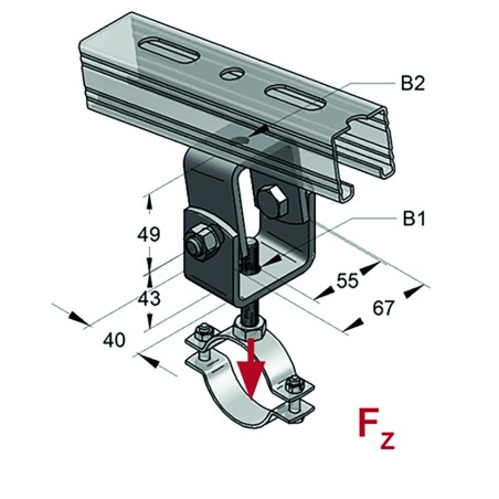 Piastra Snodata con Foro M8-M12/M8-M12 fvz (Conf 20pz)