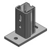 Piastra di Base Verticale Inox A2 Binario 45
