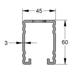 Binario 45/60/3 L=6 RAL fsv