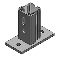 Piastra di Base Verticale Inox A2 Binario 45