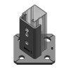 Piastra di Base Orizz./Vert. per Binari L=45mm (fvz) (Conf 10pz)