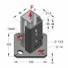 Piastra di Base Orizz./Vert. per Binari L=45mm (fvz) (Conf 10pz)