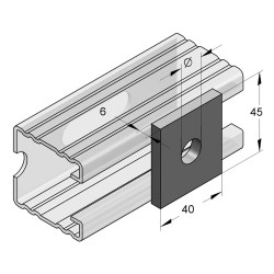 Piastra Forata 13 mm fvz (Conf 50pz)