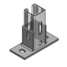 Piastra di Base Orizz./Vert. leggera per Binari 45 (Conf 25pz)