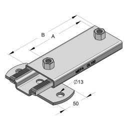 Slitta GL-100 con Piastra 1xM10 ZnNi