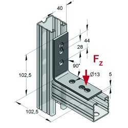 Angolare 40/5 4-Fori 90° (Conf 50pz)