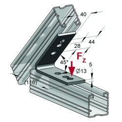 Angolare 40/5 4-Fori 45° (Conf 25pz)