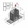 Piastra di Base per Binario Doppio 45/90 (Conf 10pz)