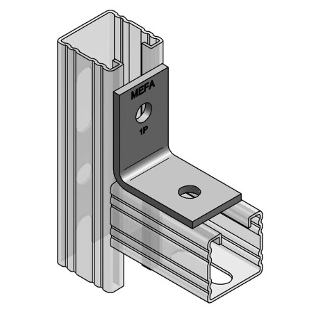 Angolare per Binari 40/5 2-Fori fvz (Conf 50pz)