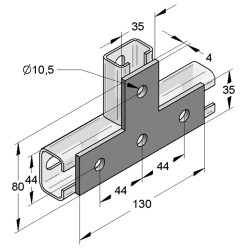 Connettore Piatto 35/4 A T (Conf 25pz)