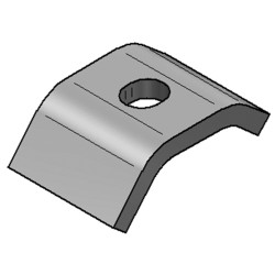 Rampone di Fissaggio Binari L=45mm M12 fvz (Conf 20pz)