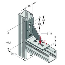 Nodo Triangolare 40/5 4-Fori ZnNi (Conf 25pz)